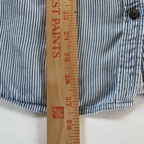 Lands’ End Women’s Blue & White Stripe Button Down Shirt 100% Lyocell Size 1X - Picture 11 of 11